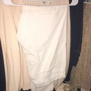 White corduroy pants